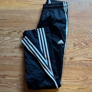 Adidas Men’s Black Joggers with White Stripes